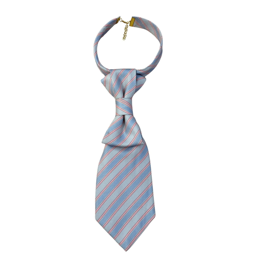 Vintage ALTEA MILANO Refashioned Tie - Pastel Statement Necktie for Women - Luxury Light Blue Handstyled Tie - Italian Silk Tie