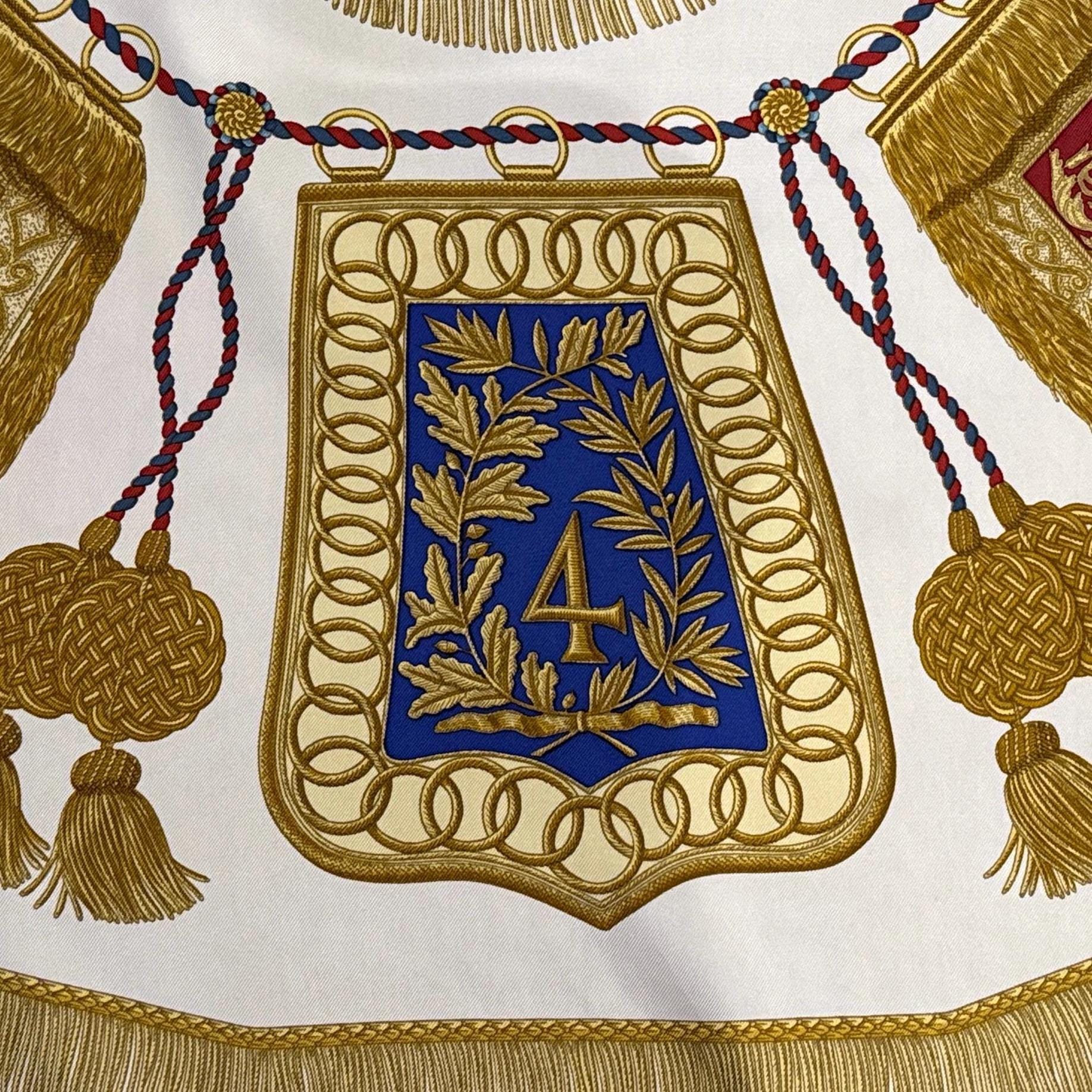 HERMES scarf POSTE et CAVALERIE Joachim Metz hermes scarf silk square scarf collectible Hermes Post and Cavalry Rare Made in France