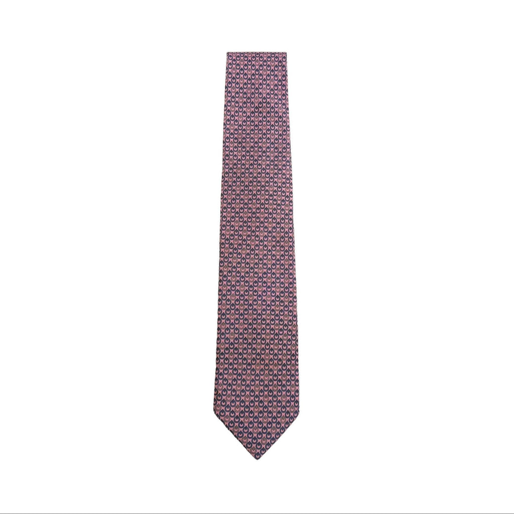 HERMES Paris tie Archival Silk tie Lavender Wheat & Seed Hermes tie with Wheat and Seed motif silk tie