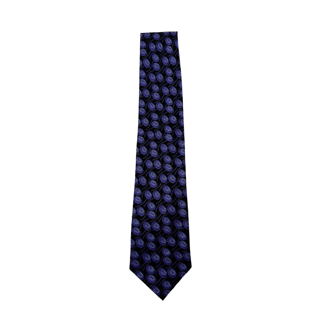 PAUL SMITH Archival Mulberry Silk Cobalt Damask & Stripe 9.5cm blue silk tie Paul Smith tie