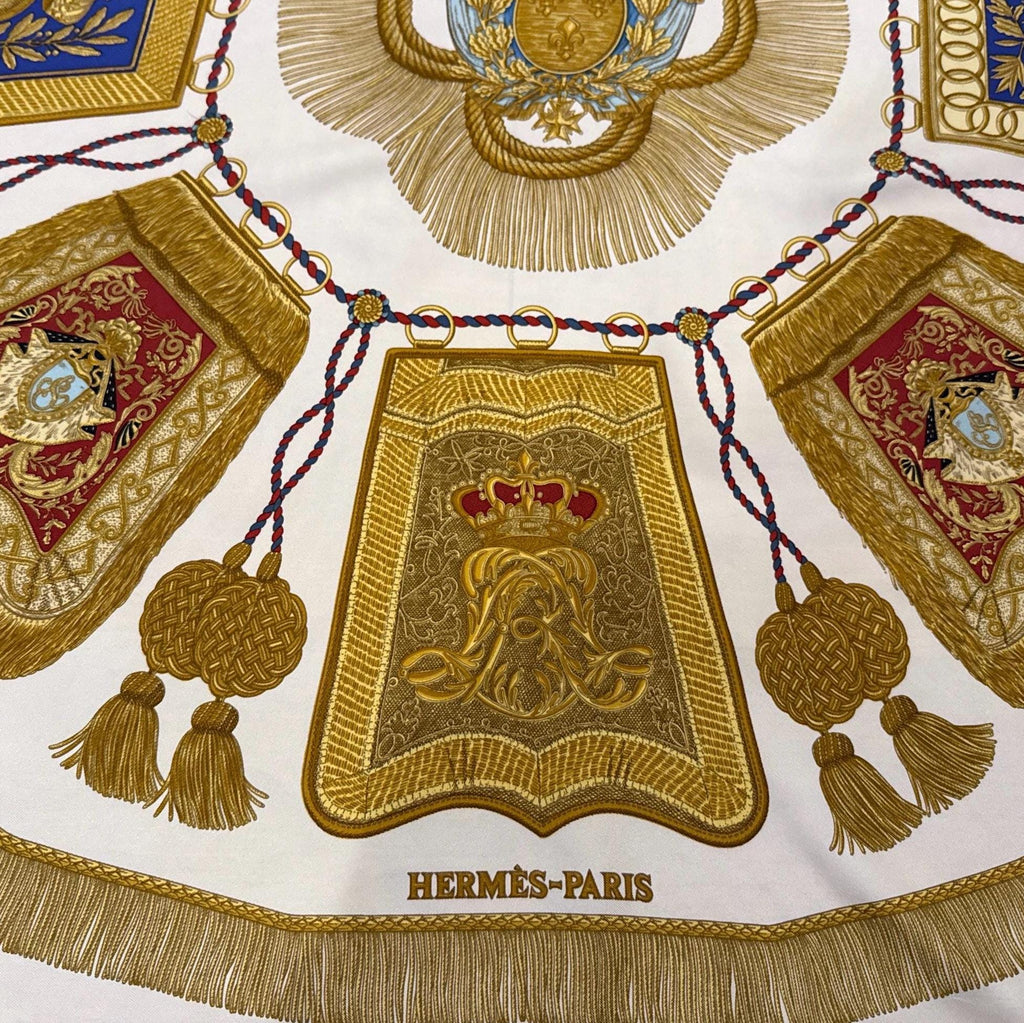 HERMES scarf POSTE et CAVALERIE Joachim Metz hermes scarf silk square scarf collectible Hermes Post and Cavalry Rare Made in France