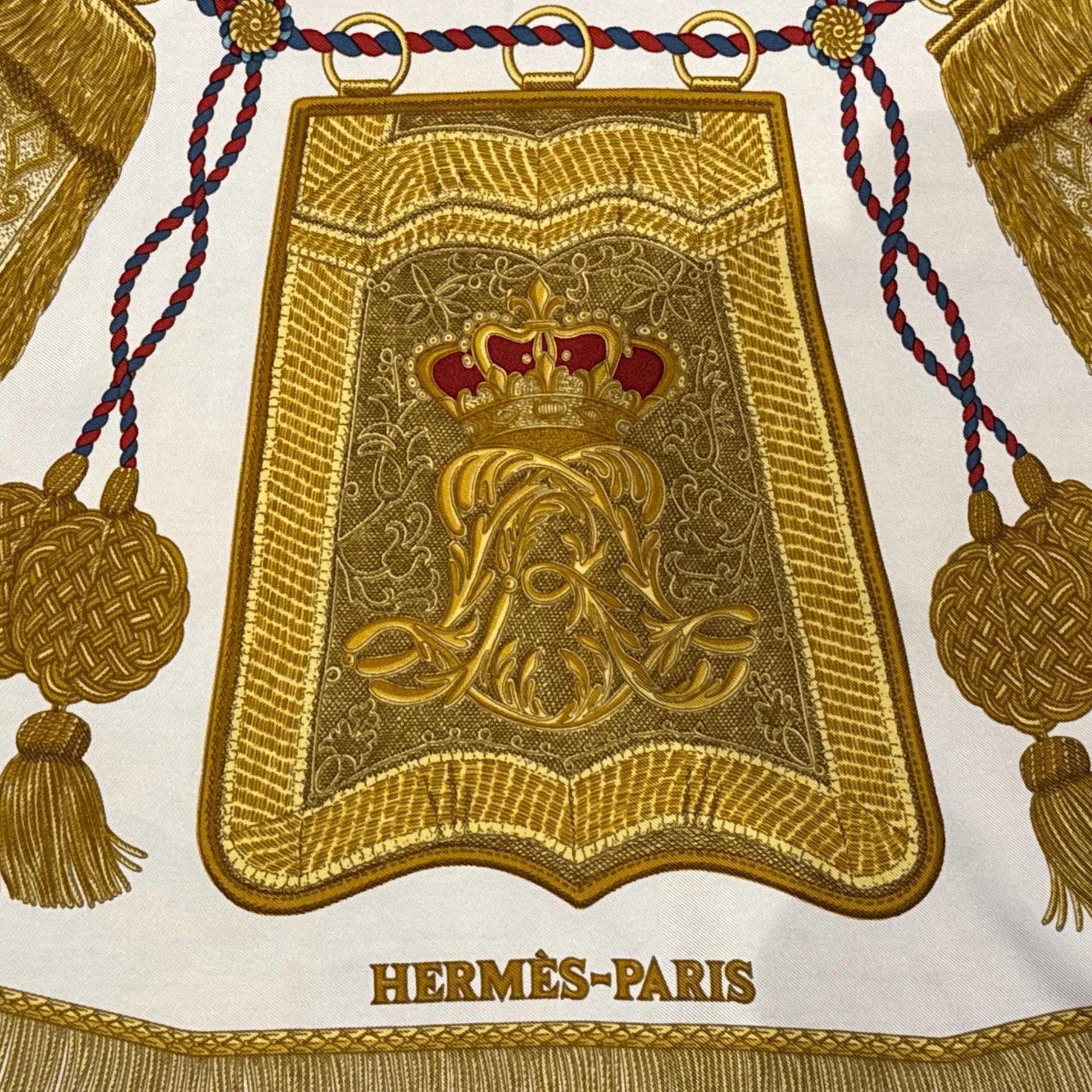 HERMES scarf POSTE et CAVALERIE Joachim Metz hermes scarf silk square scarf collectible Hermes Post and Cavalry Rare Made in France