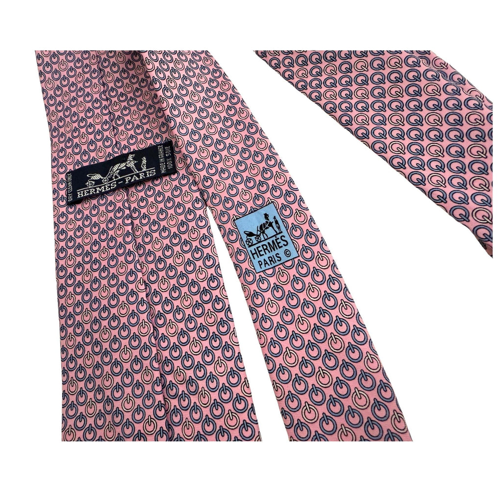 HERMES Paris tie Archival Silk tie Lavender Wheat & Seed Hermes tie with Wheat and Seed motif silk tie
