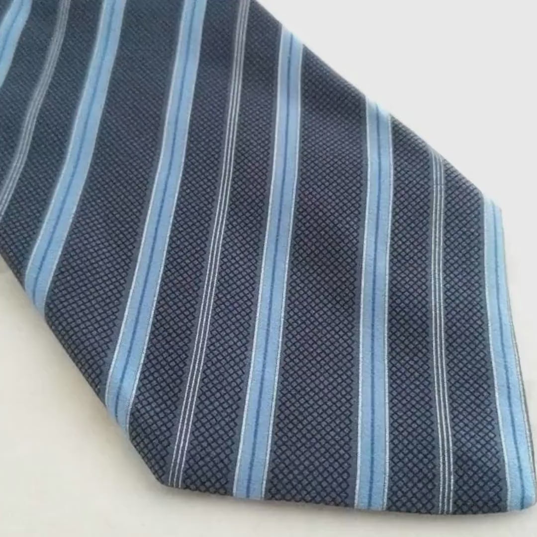 Silk Tie - Striped Micro Pattern Brioni Tie | Handmade in Italy, Elegant Gift for Men, Luxury Accessories