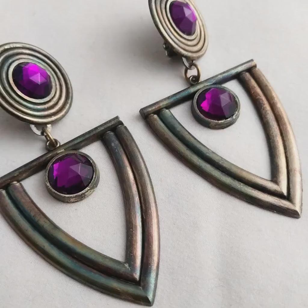 Remy Dis Earrings - RARE Vintage Clip-On Earrings in Very Good Condition, Unique Jewellery Accessory for Collectors & Fashion Lovers