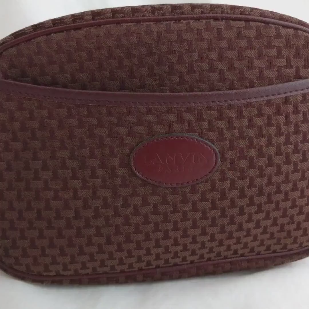LANVIN purse - Lanvin crossbody- Lanvin shoulder bag - Vintage Lanvin burgundy bag - Beautiful and timeless