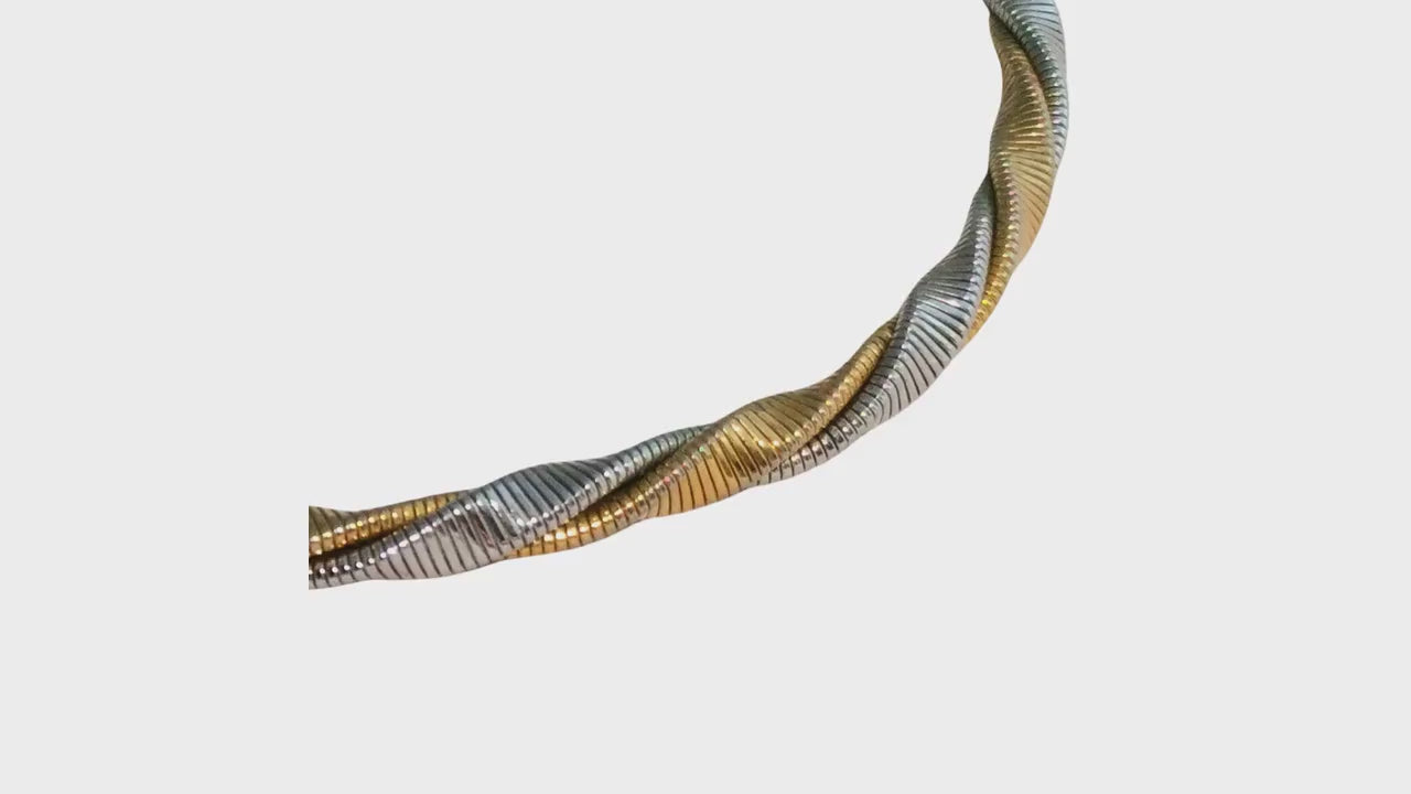 Trifari Necklace - Vintage 1960s 2 Tone Crown Jewellery by Alfred Philippe - Rare & Beautiful Statement Piece